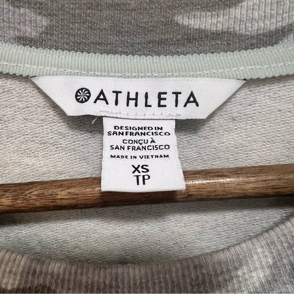 Athleta Balance Camo Luxe Sweatshirt Dress Athleisure Travel Long Sleeve, XS - Picture 2 of 11